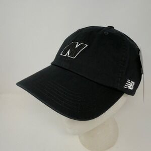 Sample‎ NWT New Balance 6 Panel Block N Hat Black OSM Adjustable Baseball Cap